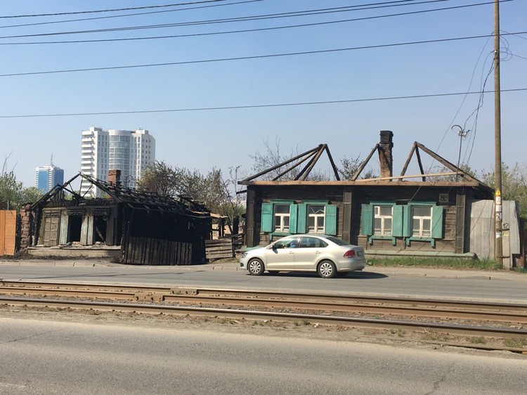 пожар на Российской улице, дом 84 и 82